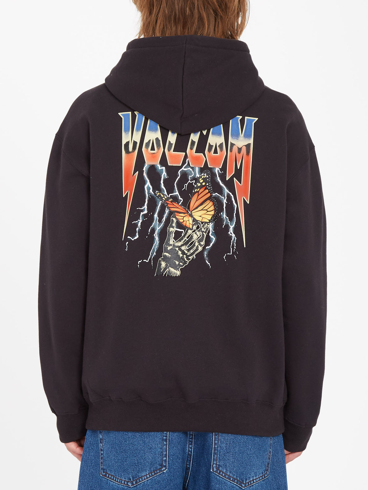 Volcom burned top down hoodie