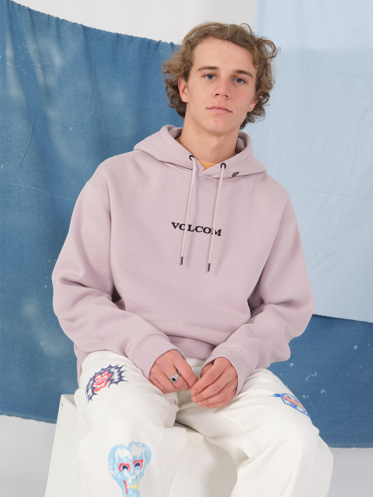 Pink volcom hoodie hotsell