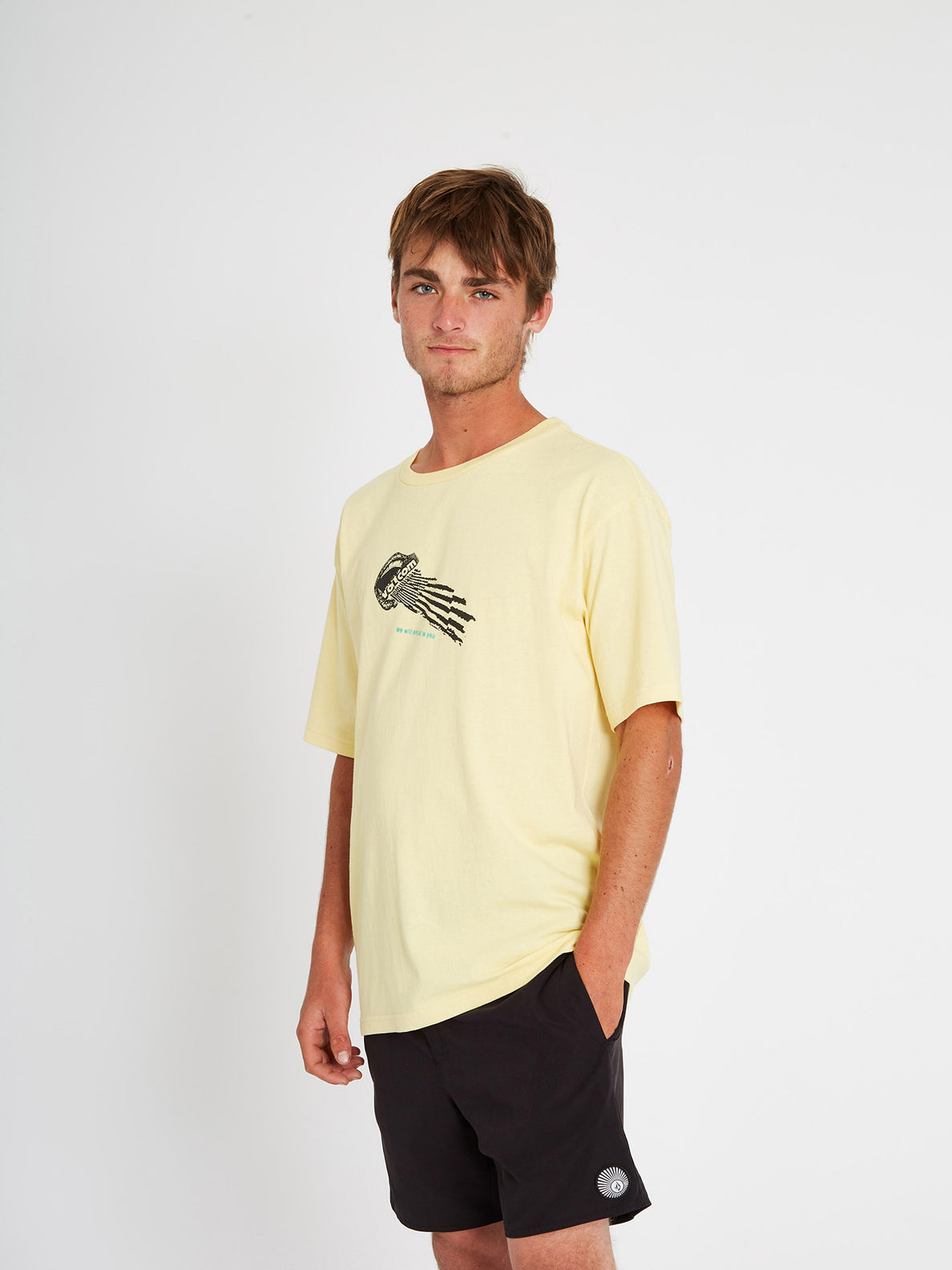 Stone Face T-shirt - Dawn Yellow (A4312111_DNY) [B]