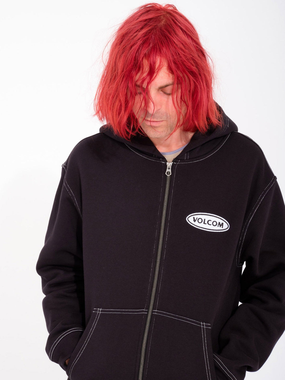 Volcom black clearance zip hoodie