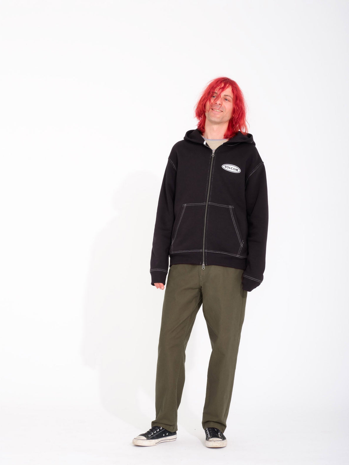 Volcom black hotsell zip hoodie