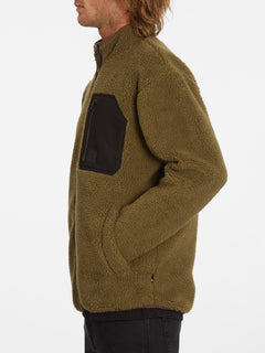 Muzzer Fuzzar Zip Sweatshirt - SERVICE GREEN (A4832201_SVG) [1]
