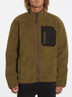 Muzzer Fuzzar Zip Sweatshirt - SERVICE GREEN (A4832201_SVG) [F]