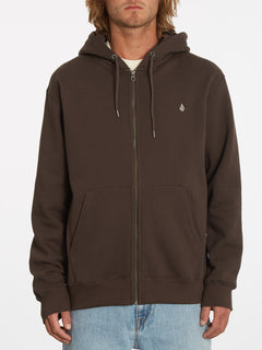 Single Stone Zip Hoodie - DARK BROWN (A4832205_DBR) [F]