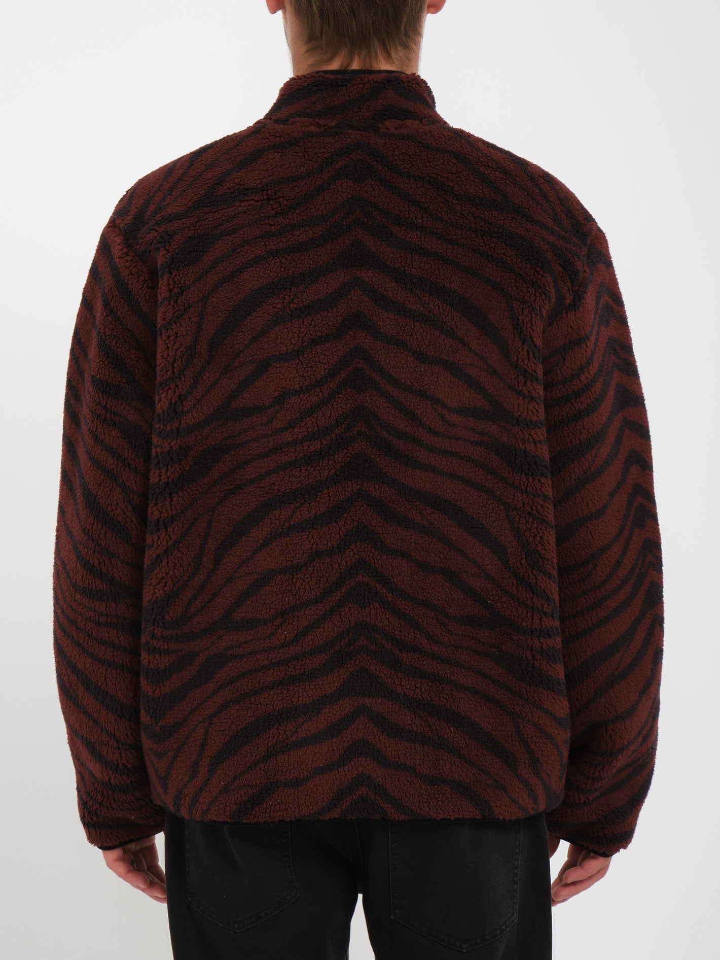 もこもこ Muzzer Fuzzar Zip Sherpa Sweatshirt - BITTER CHOCOLATE - Men