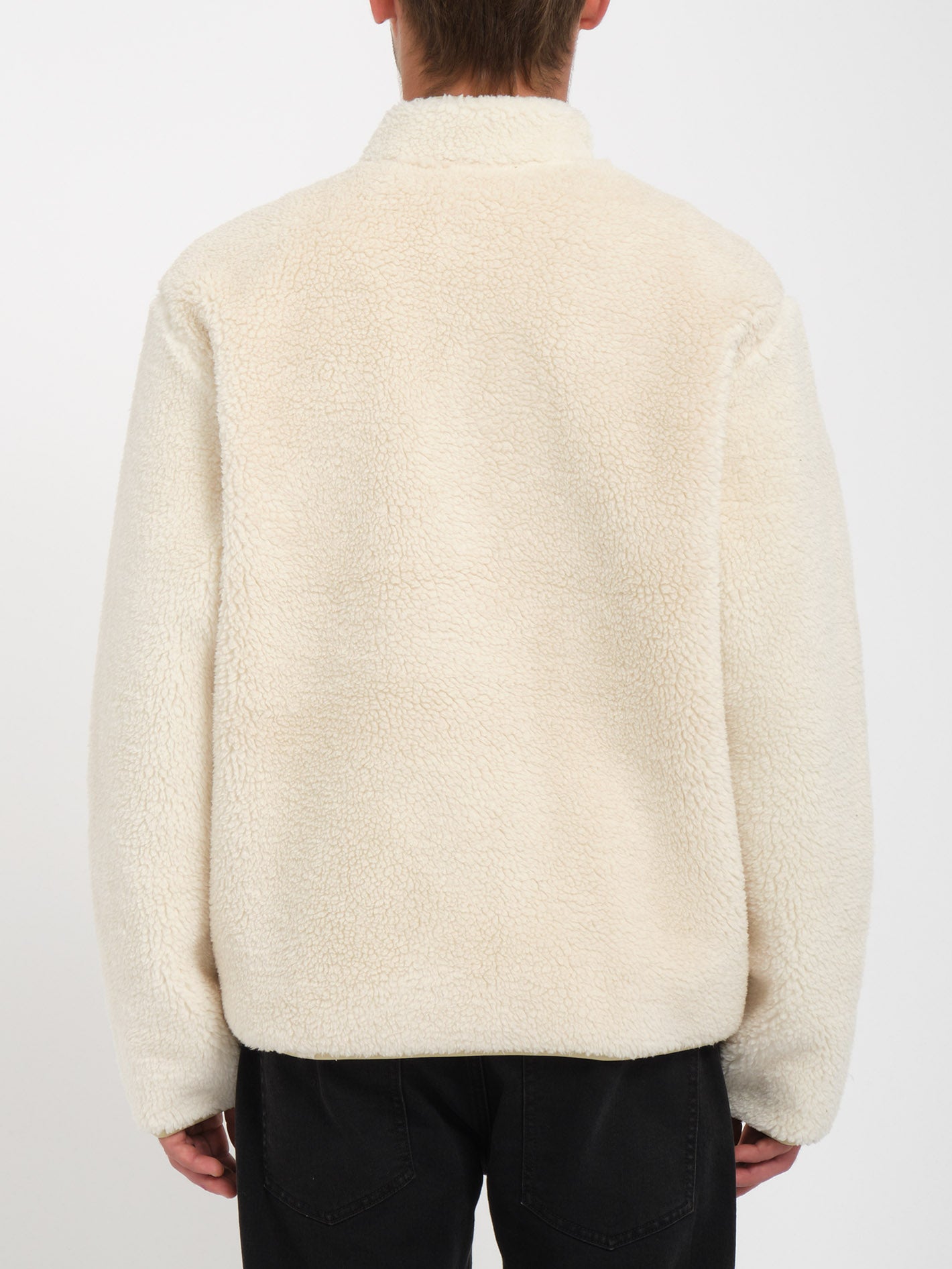 Muzzer Fuzzar Zip Sherpa Sweatshirt - DIRTY WHITE - Men - Volcom