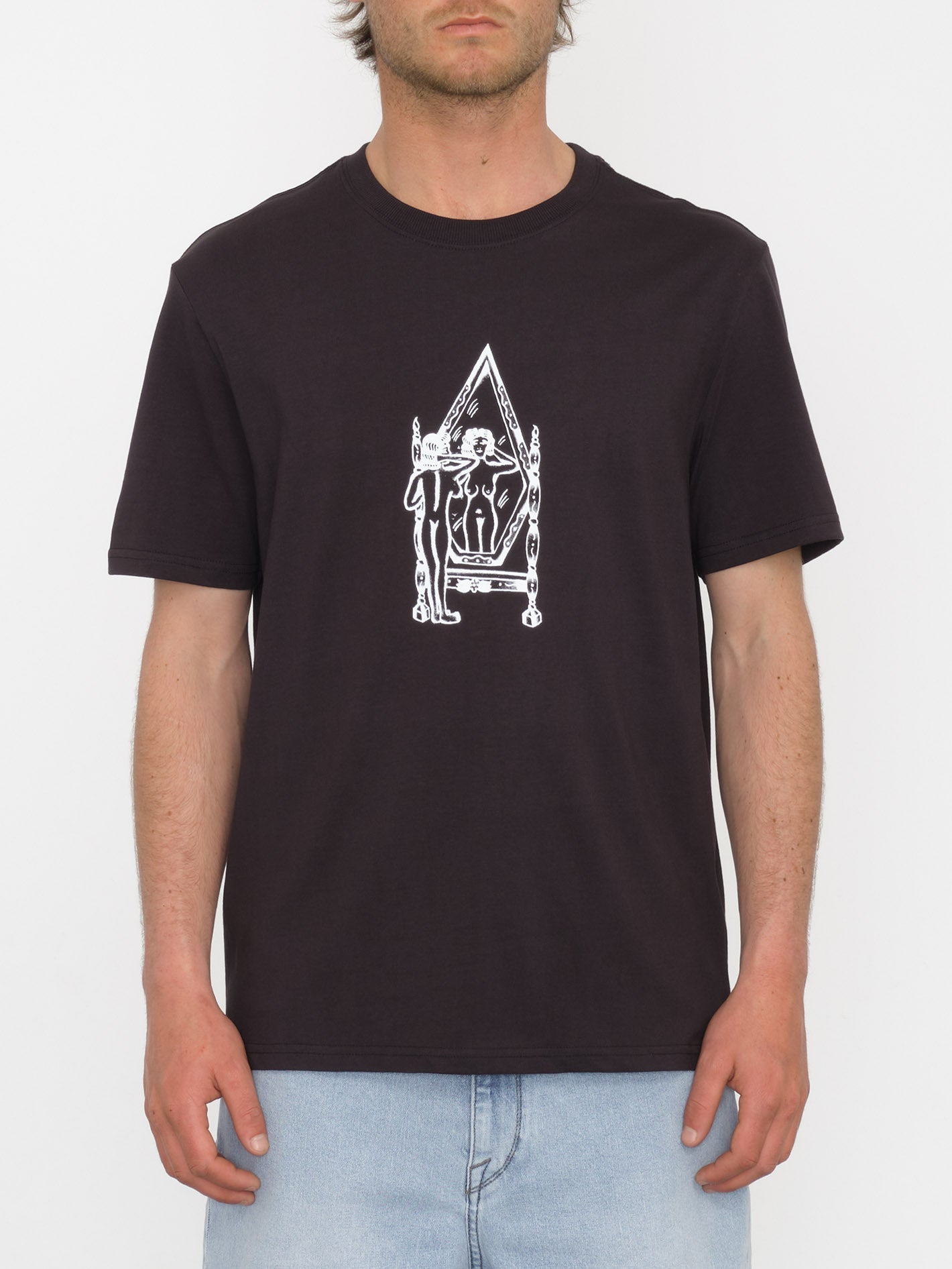 Lintell Mirror T-shirt - BLACK
