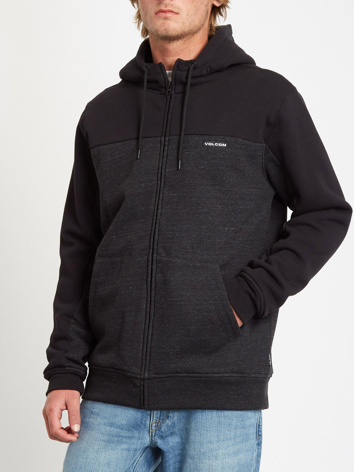 Volcom single stone shop lined zip hoodie