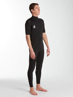 Modulator 2/2 mm Short Sleeve Chest Zip Spring Wetsuit - Black