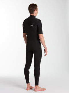 Modulator 2/2 mm Short Sleeve Chest Zip Spring Wetsuit - Black