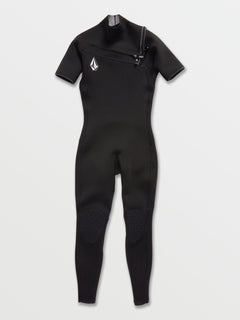 Modulator 2/2 mm Short Sleeve Chest Zip Spring Wetsuit - Black