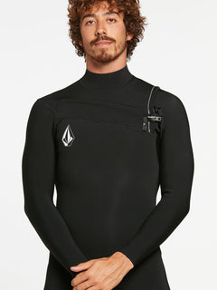 MODULATOR 3/2MM CHEST ZIP WETSUIT - BLACK – Volcom Europe
