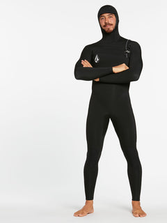 MODULATOR 5/4/3MM HOODED CHEST ZIP WETSUIT - BLACK