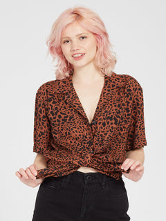 Dino Tea Shirt Tunic - DARK CLAY (B0412308_DCL) [2]