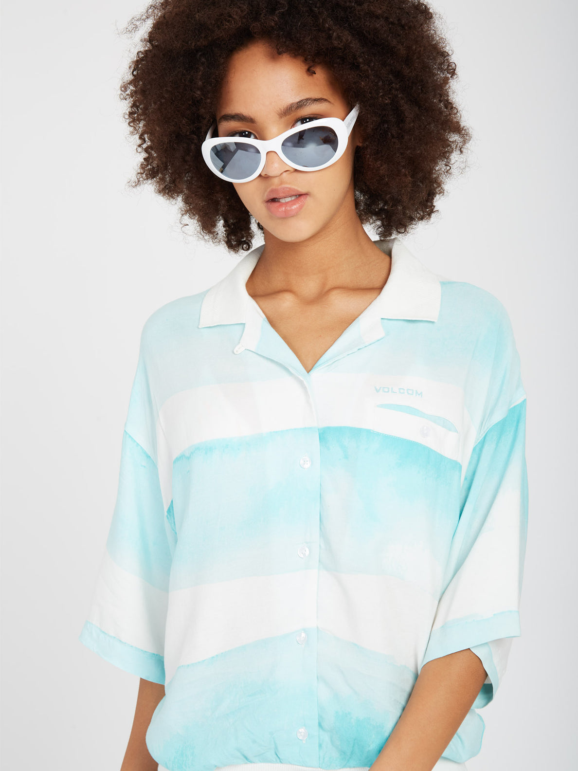Stay Stripes Shirt - PALE AQUA (B0412309_PAQ) [3]