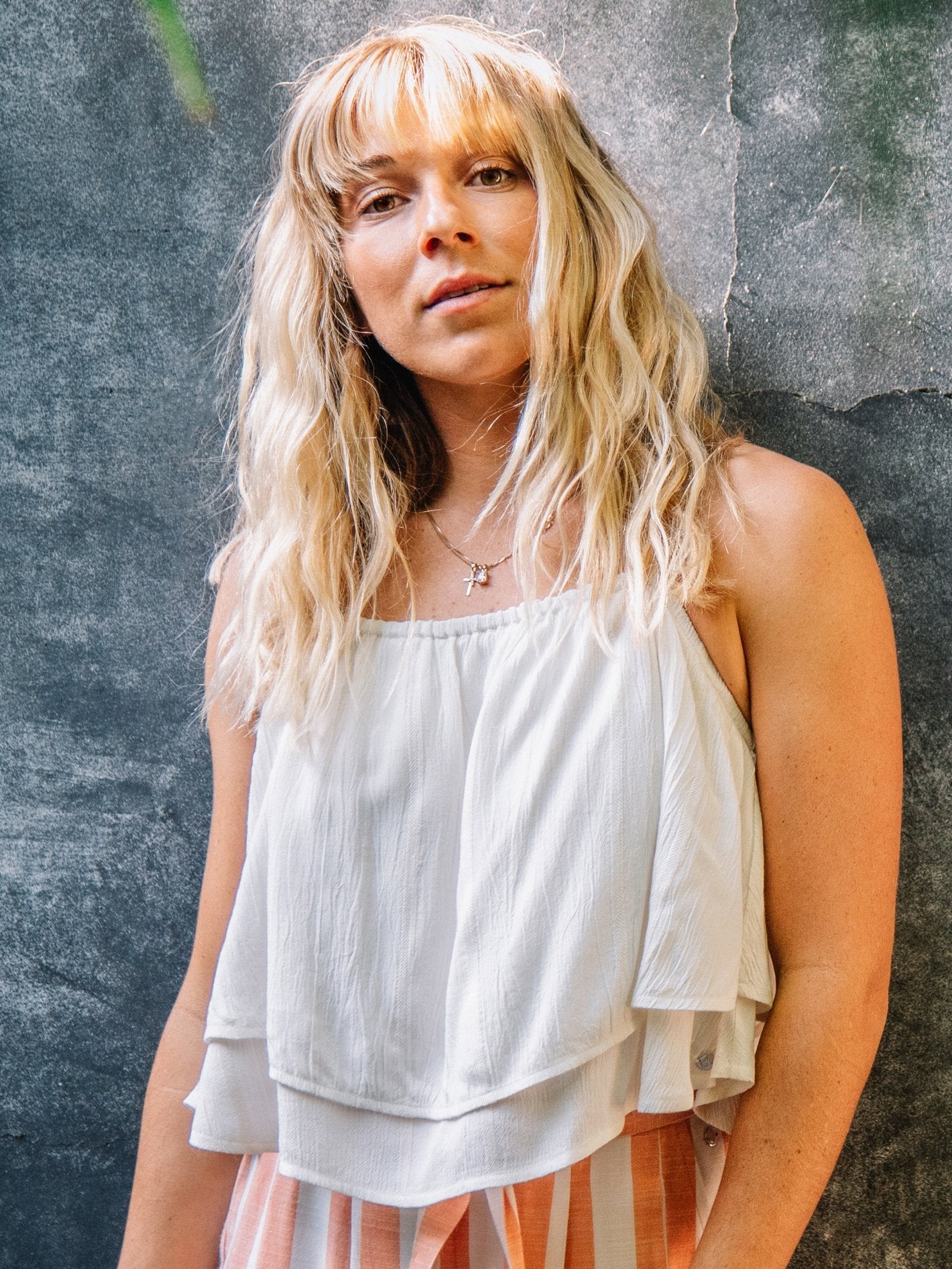 Coco Halter Cami - White