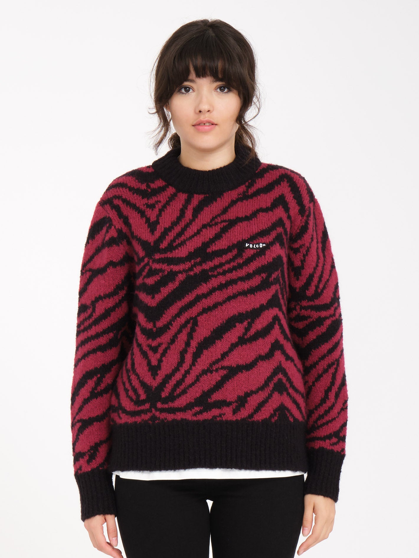 Zebra Sweater - WINE - Women - Volcom EU – Volcom Europe