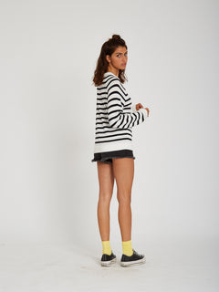 Over N Out Sweater - Black White (B0741909_BWH) [5]