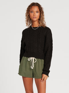 Cabled Babe Sweater - BLACK (B0742002_BLK) [F]