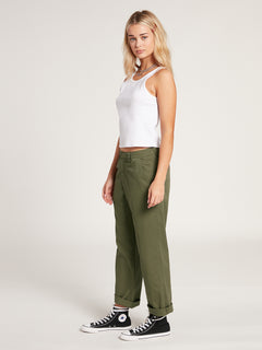 Frochickie Boyfriend Chino Pant - ARMY GREEN COMBO (B1131905_ARC) [1]