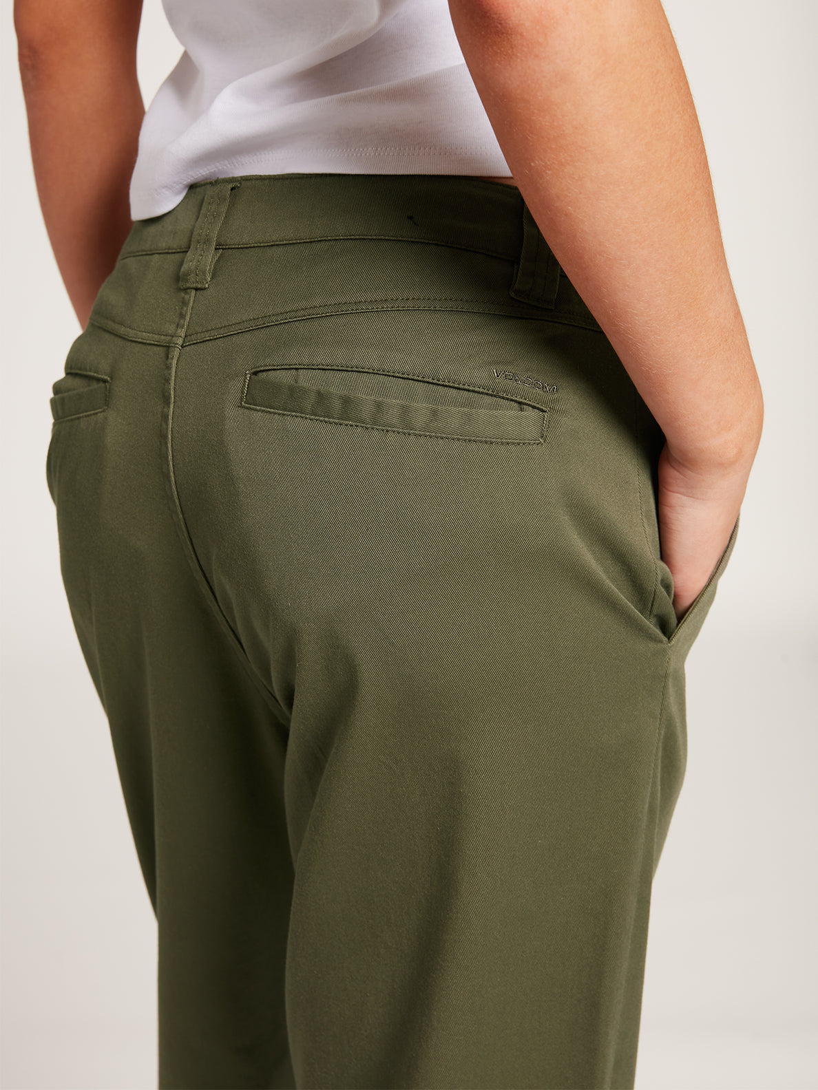 Frochickie Boyfriend Chino Pant - ARMY GREEN COMBO (B1131905_ARC) [B]