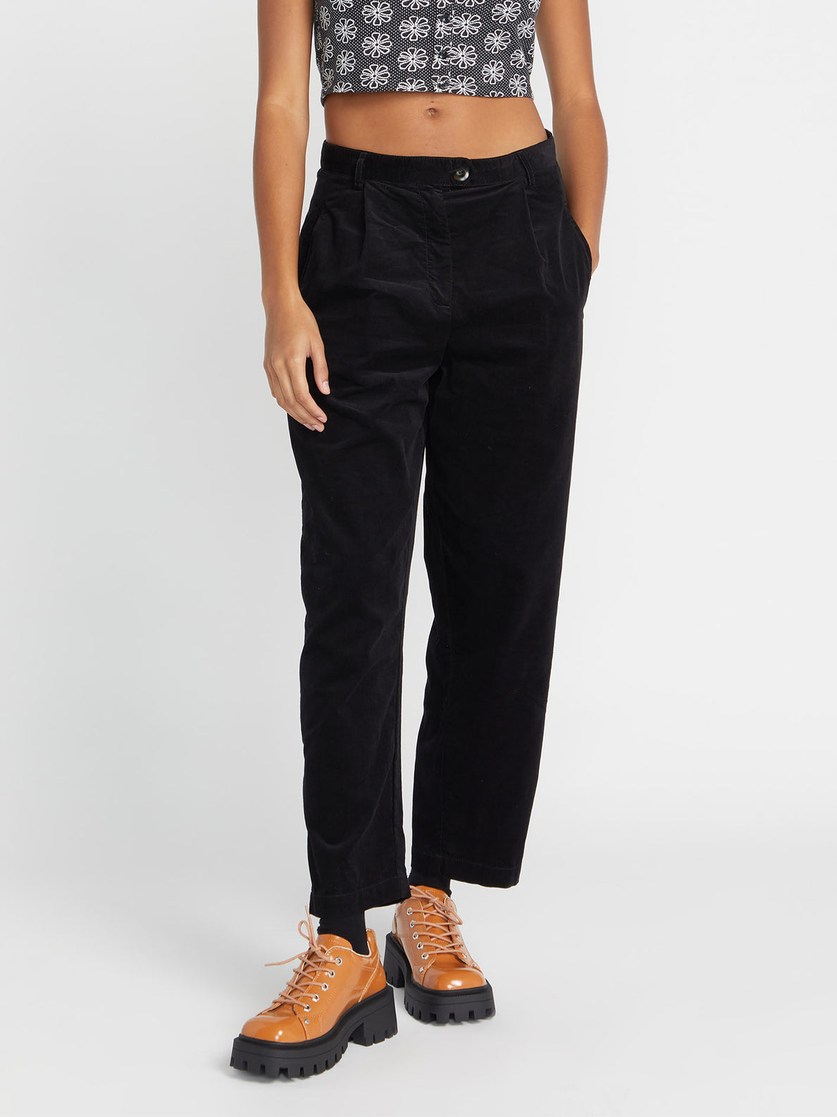 HISTONE CORD PANT (B1132300_BLK) [F]