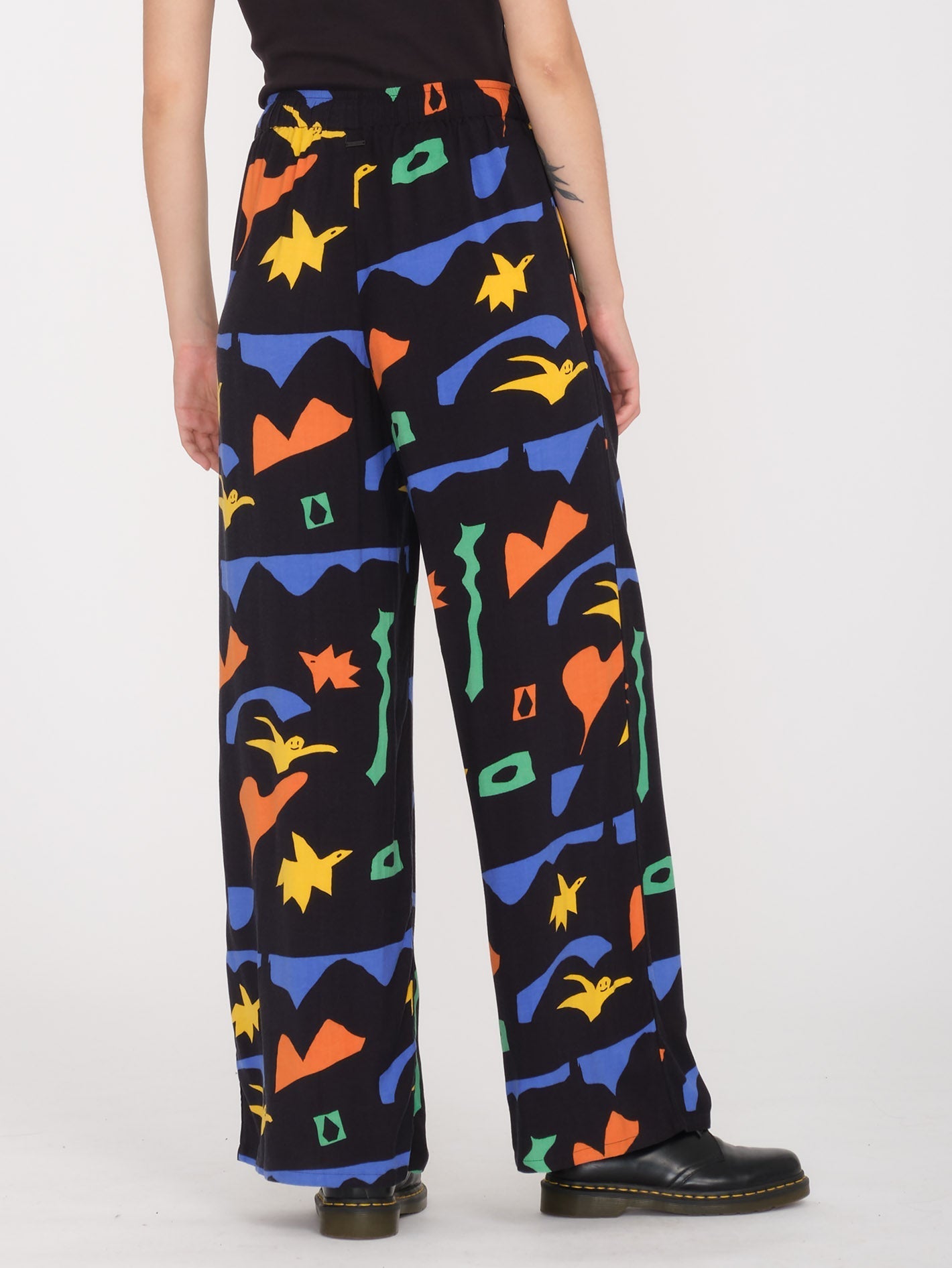 海外から輸入 Arthur Volcom - Women - BLACK - Trousers Waist Elastic Longo 服&ファッション小物