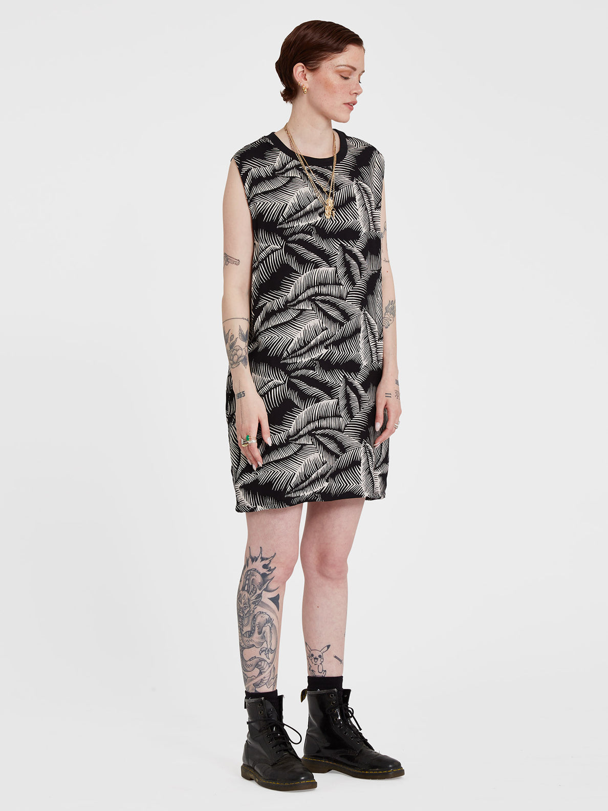 STAY PALM T DRESS (B1312212_BWH) [F]