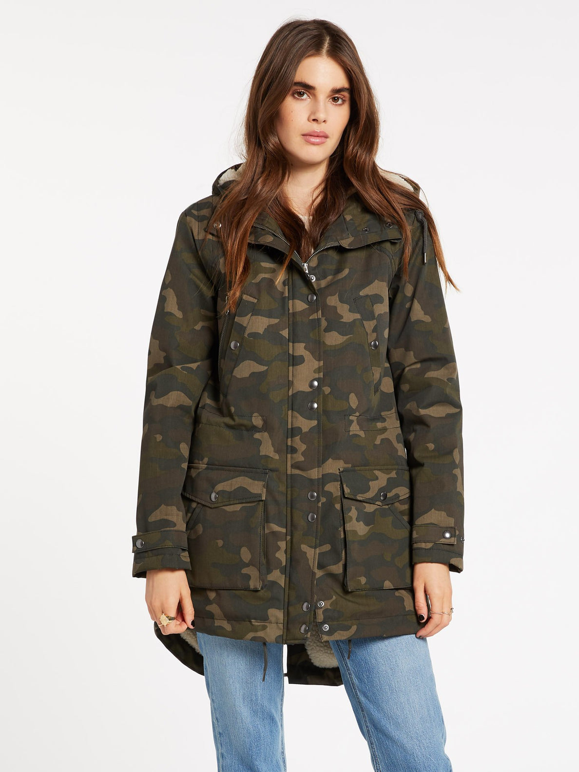 Volcom walk on by parka dark camo 2025