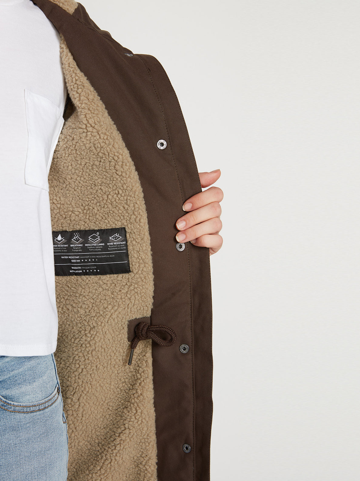 Volcom walk on by parka shop caramel