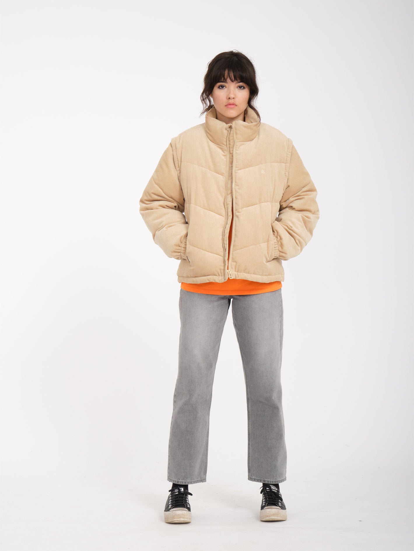 Cord'N Puff Jacket - KHAKI - Women - Volcom EU – Volcom Europe