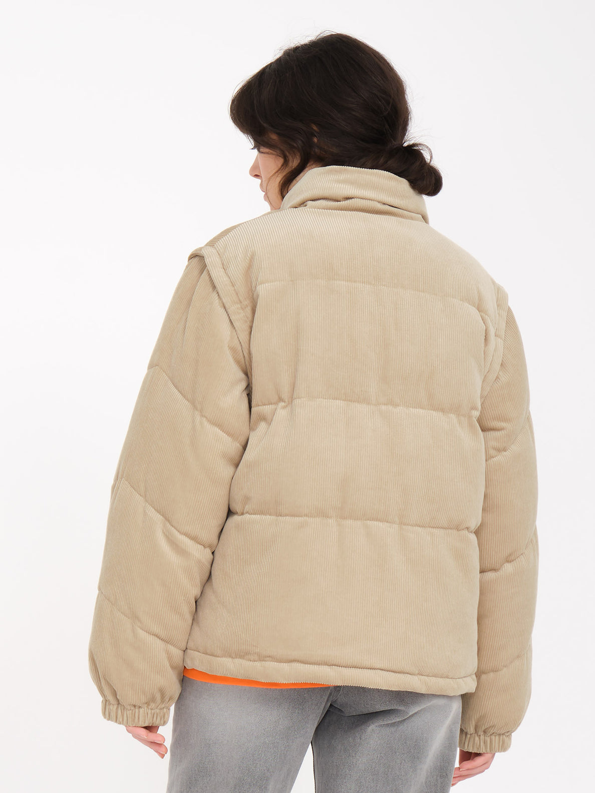 Cord padded jacket womens on sale