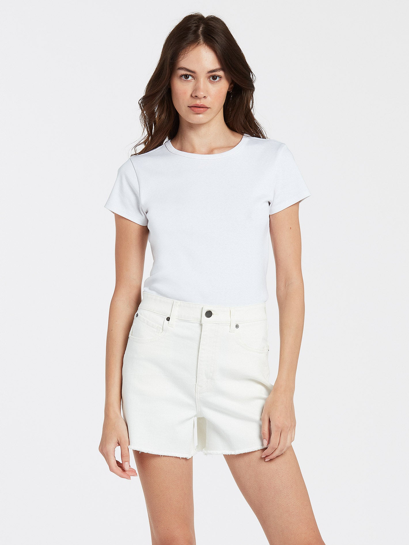 Stone Step High Rise Short - STAR WHITE