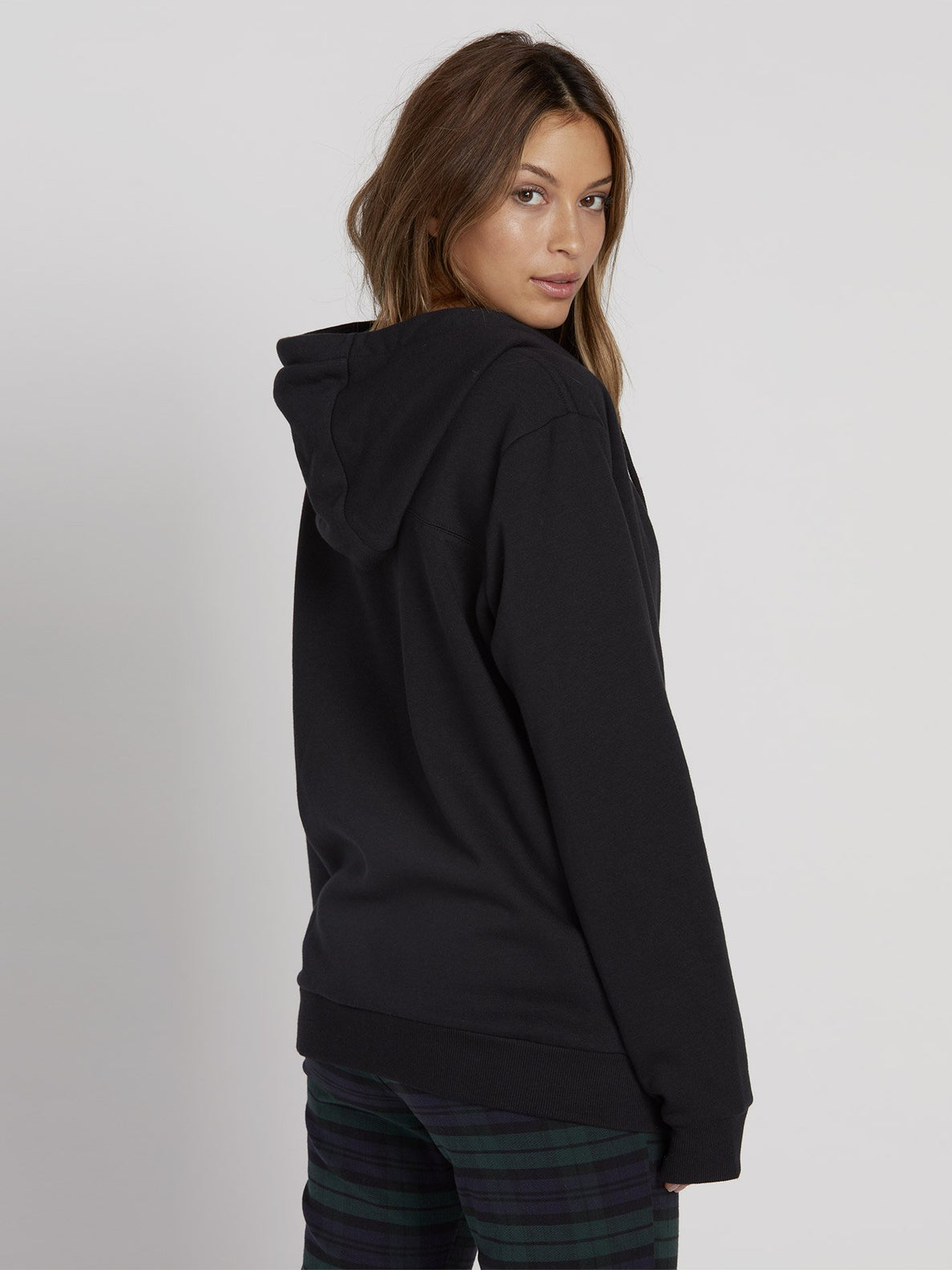 Black high neck hoodie discount