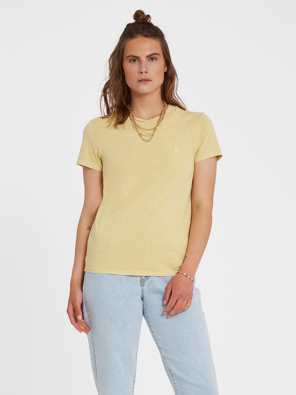 SOLID STONE EMB TEE (B3512204_WHE) [F]