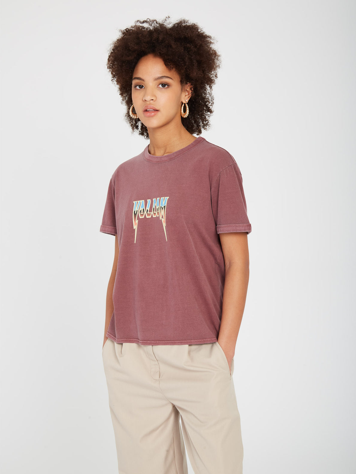 Truly Ringer T-shirt - BURGUNDY (B3512307_BUR) [5]