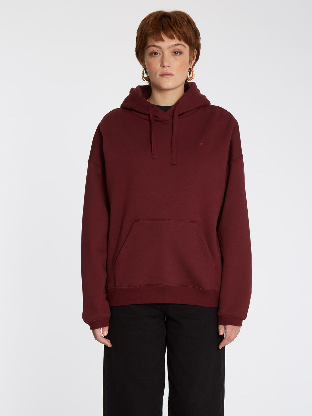 EARTH LOGO HOODIE / BURGUNDY