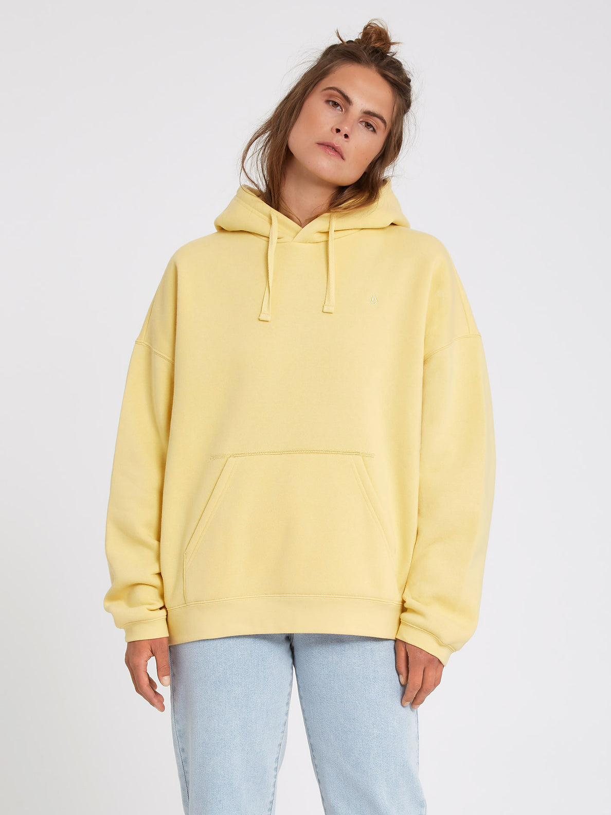 Volcom yellow hoodie on sale