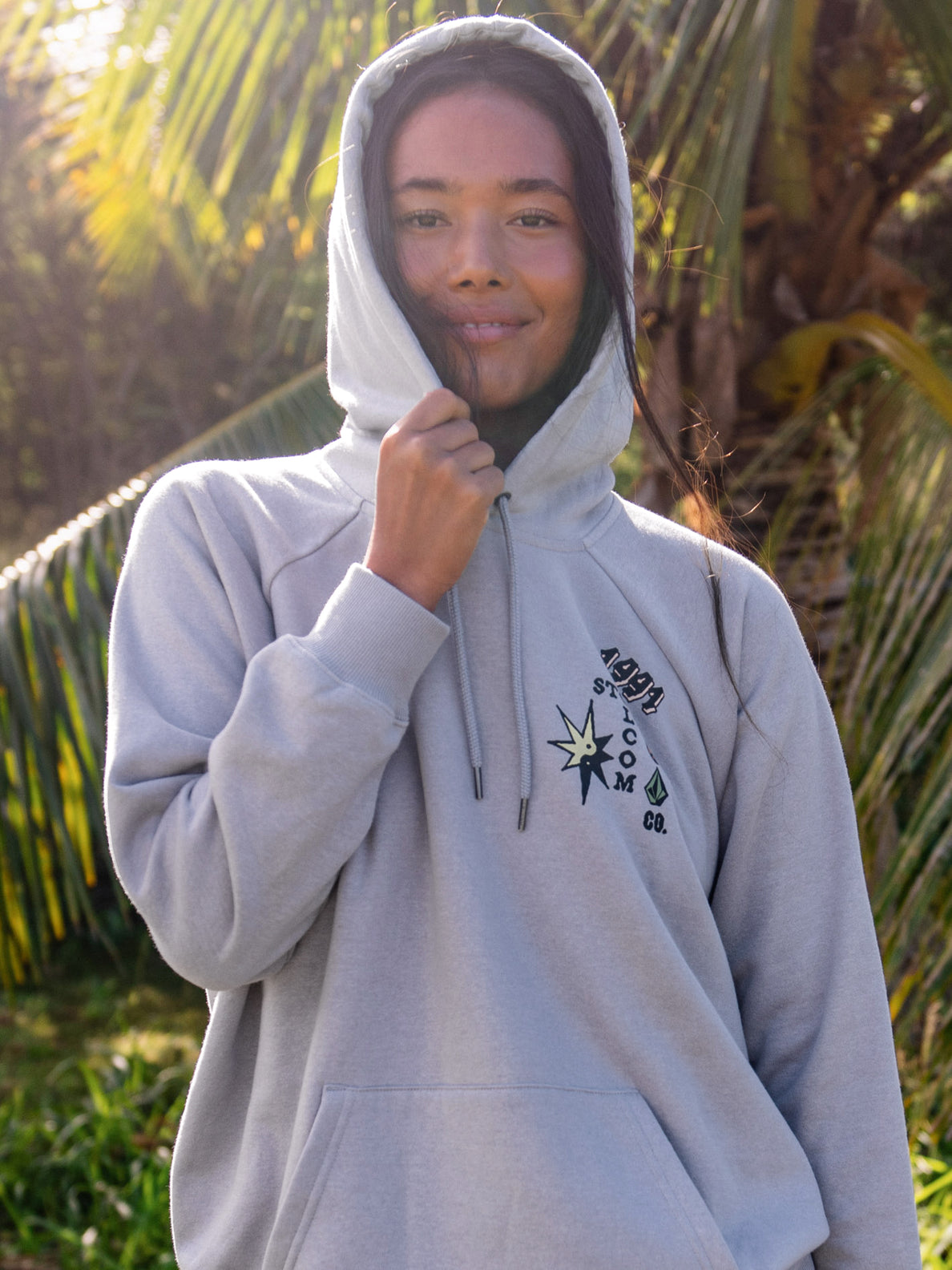 Truly Stoked Boyfriend Hoodie MOONBEAM Women Volcom EU