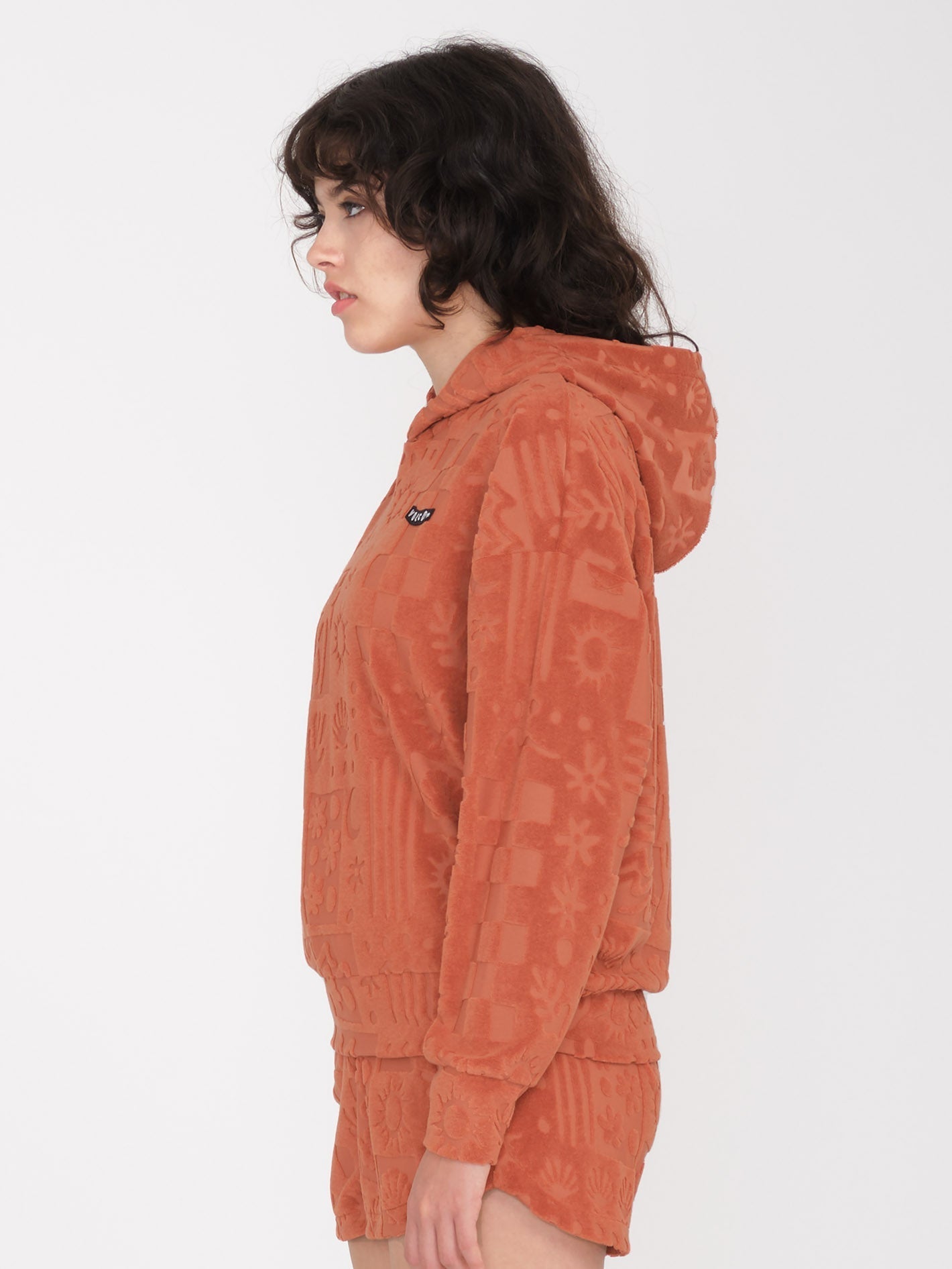 Sunny Wild Terry Cloth Hoodie - ROSEWOOD - Women - Volcom EU