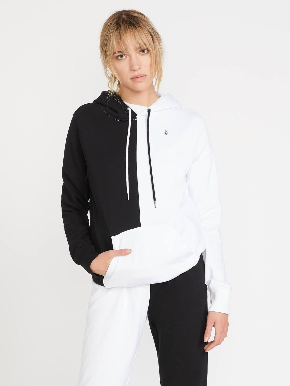 Half black and white hoodie store