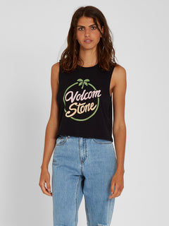 Stone Hour Crop Tank - Black (B4512102_BLK) [F]