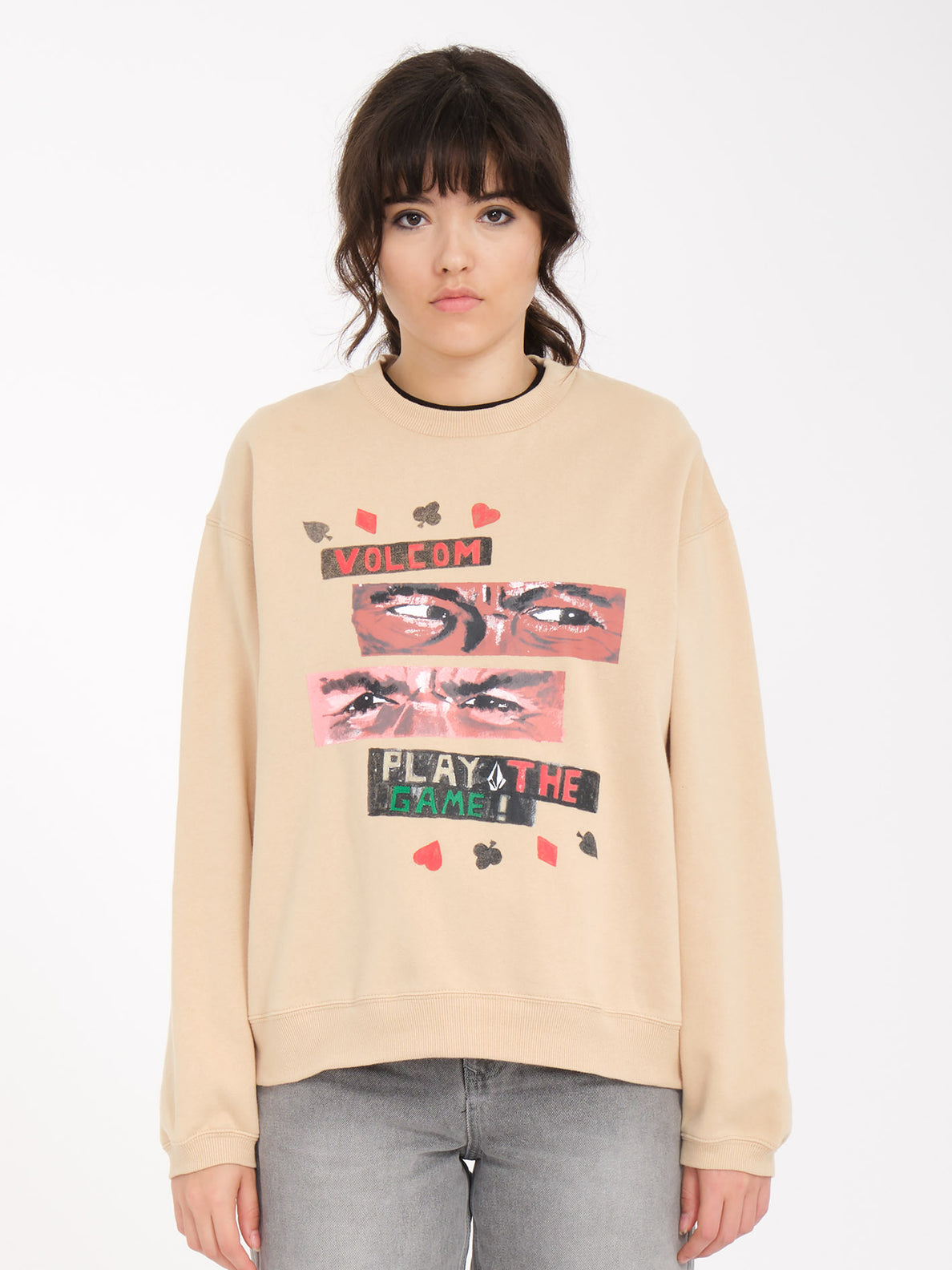 Play The Sweatshirt KHAKI Women Volcom EUROPE Volcom Europe