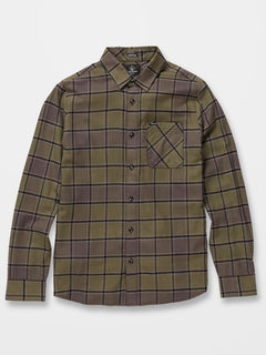 Caden Plaid Shirt - MILITARY - (KIDS) (C0532203_MIL) [F]