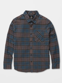 Caden Plaid Shirt - MARINA BLUE - (KIDS) (C0532203_MRB) [F]