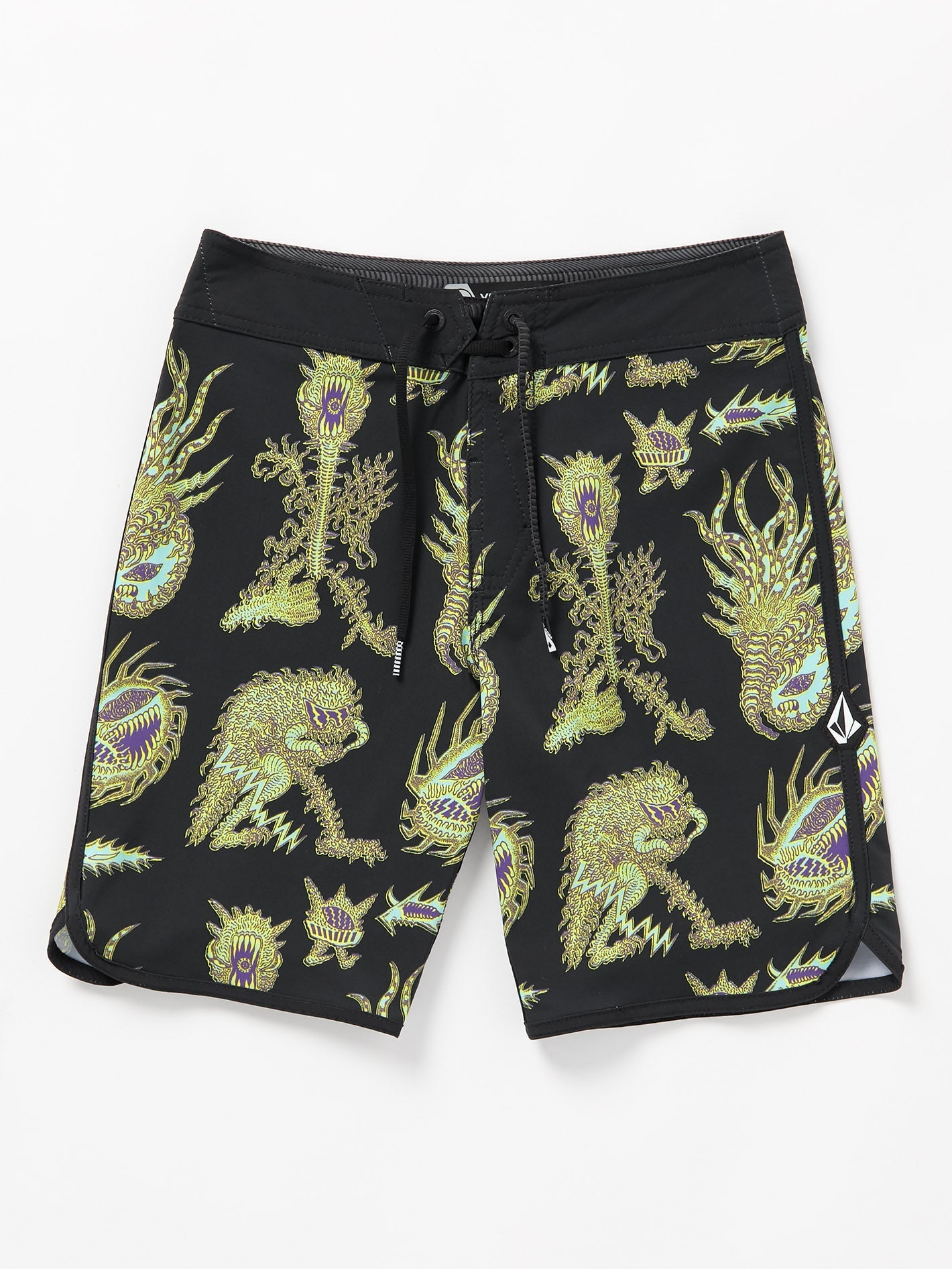 Tetsunori Mod Scallop Boardshort - BLACK - (KIDS)
