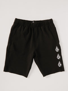 ICONIC STONE FLEECE SHORT (C1032102_BLK) [F]