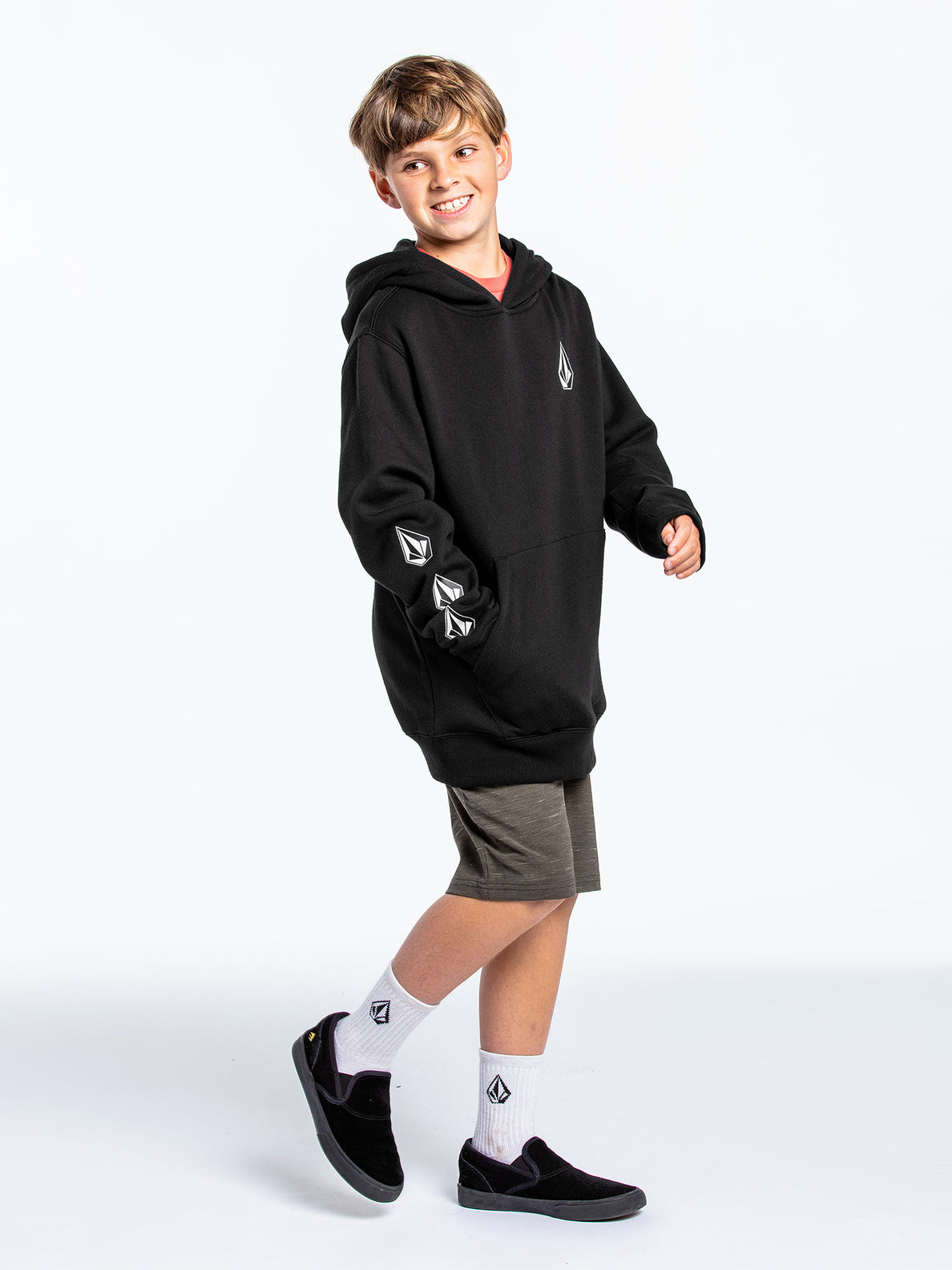 Iconic Stone Hoodie - BLACK - (BOYS) (C4132103_BLK) [5]