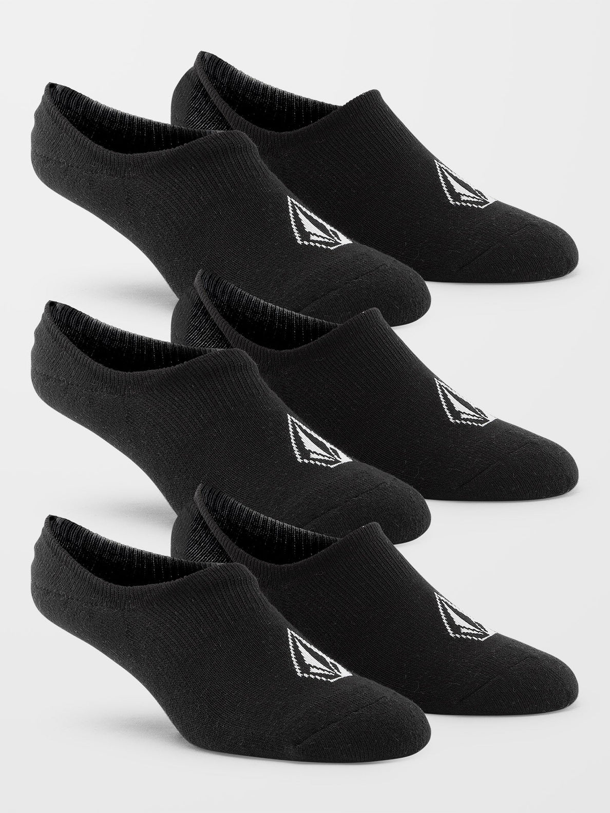 Stones No Show Socks 3 Pack BLACK