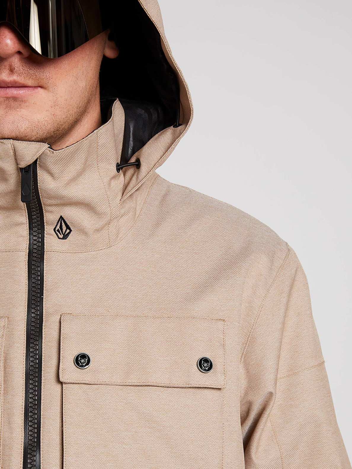 Mens Pat Moore 3 In 1 Jacket Teak Volcom Europe